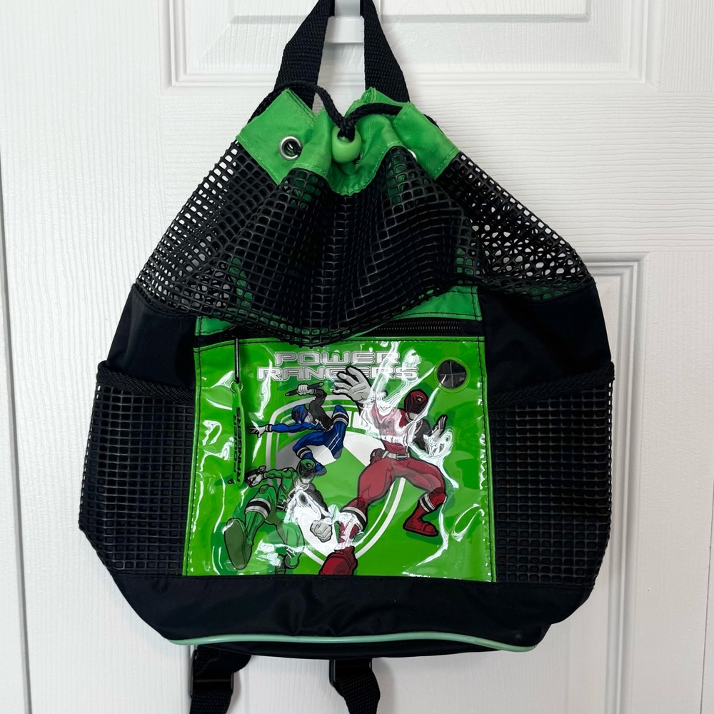 NEW Vintage Disney Store POWER RANGERS IN SPACE drawstring backpack